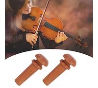 KIMISS Embout de Queue de Violon, 2 Pièces, Accessoires pour Cordes d'orchestre Musicales en Bois de Jujube, Type d'instrument A (Marron sans yeux de poisson)