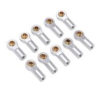 KIMISS Embouts de Biellette en Aluminium M3 SCX10 1/10 RC Voiture - 10 Joints Métalliques (Silver)