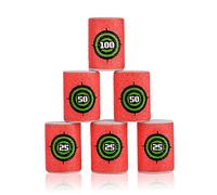 KIMISS Enfants 6 30 Pièces Doux, Jeu de Tir Enfants Jardin Nerf Mousse Cible EVA Cible Pistolet Jouet