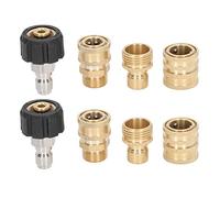 KIMISS Ensemble d'adaptateurs pour Nettoyeur Haute Pression, Raccords à Coupleur Rapide, Connecteur Rapide en Métal pour Lave-Auto, Haute Performance