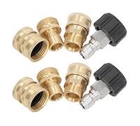 KIMISS Ensemble d'adaptateurs pour Nettoyeur Haute Pression, Raccords et Connecteurs à Coupleur Rapide pour Un Lavage Facile de la Voiture, 8 Pièces