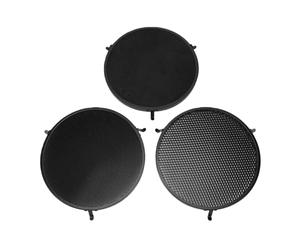 KIMISS Ensemble de 3 Grilles pour Réflecteur P70 10 30 50 Degrés Persienne de Précision en Aluminium 21,5x21,5 Cm pour Kit de Contrôle de la Lumière de Photographie de Produit