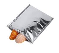 KIMISS Ensemble de 5 Pièces en Aluminium, Sac de Stockage de Nourriture Sac à Sandwich Isotherme Refroidisseur Thermique, Garder Le Sac isolé en Aluminium Argent (35 * 40cm) (25 * 30cm)