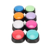 KIMISS Ensemble de Boutons de Communication pour Chien, 8 Pièces, Buzzer d'entraînement à Enregistrement Vocal 30s pour l'interaction et l'apprentissage des Animaux de Compagnie