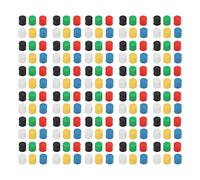 KIMISS Ensemble de Capuchons de Bouton-poussoir Multicolores pour Commutateurs Tactiles de Planche à Pain - 180 Pièces Couvercle de Bouton-poussoir Rond en Plastique ABS avec 6 Options de Couleur
