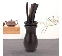 KIMISS Ensemble de Cérémonie de thé en Bambou - Accessoires de thé Kung Fu 6 Pcs avec Cuillère à café, Pince à, Aiguille à et Seau de