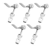 KIMISS Ensemble de Colliers de Serrage pour Tige de Selle de Vélo à Dégagement Rapide, 5 Pièces, Colliers de Serrage Durables en Alliage d'aluminium pour Vélos Universels (SILVER)