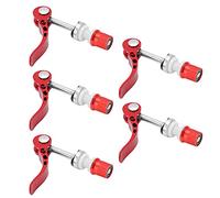 KIMISS Ensemble de Colliers de Serrage pour Tige de Selle de Vélo à Dégagement Rapide, 5 Pièces, Colliers de Serrage Durables en Alliage d'aluminium pour Vélos Universels (rouge)