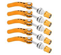 KIMISS Ensemble de Colliers de Serrage pour Tige de Selle de Vélo à Dégagement Rapide, 5 Pièces, Colliers de Serrage Durables en Alliage d'aluminium pour Vélos Universels (GOLD)