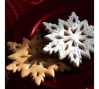 KIMISS Ensemble de -flocon de Neige 3D, Moules de Cuisson en Acier Inoxydable pour Desserts et Friandises d'hiver (SILVER)