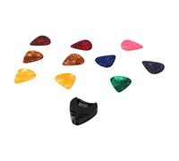 KIMISS Ensemble de Médiators et Supports de Guitare, 10 Pièces, Médiators Colorés en Celluloïd pour Guitares Acoustiques et Basses, pour les Musiciens