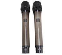 KIMISS Ensemble de Microphones Dynamiques sans Fil pour karaoké et Chant - Système de Micro Portatif Rechargeable avec éclairage RVB, Récepteur Inclus pour Les Spectacles sur Scène et Les événements