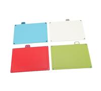 KIMISS Ensemble de Panneaux de Découpe en Plastique en Caoutchouc BLE - 4 Couleurs Codées avec Support de Rangement pour une Préparation des Aliments Sûrs et un Nettoyage Facile