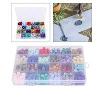 KIMISS Ensemble de Perles de Cire - 24 Couleurs Rétro pour Travaux Manuels, Parfait pour les Mariages et les invitations.