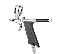 KIMISS Ensemble de Pulvérisation d'aérographe-Double Alimentation par gravité pour la Peinture, l'art, la Décoration de Gâteaux, Le Nail Art, la Peinture de Modèles-3 Tailles de Tasse Incluses