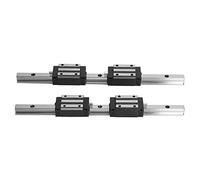 KIMISS Ensemble de Rails de Guidage Linéaire de Haute Précision - 2 Rails de Guidage Linéaires en Fonte HG15-300 Mm avec 4 Blocs Coulissants à Roulement Linéaire HGH15 pour Machines Automatisées