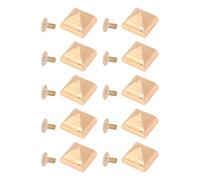 KIMISS Ensemble de Rivets en Cuir Punk - Rivets à Vis Carrés et Pointus pour l'artisanat et la Réparation d'articles en Cuir, 20 Ensembles (GOLD)