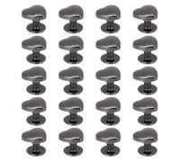 KIMISS Ensemble de Rivets en Forme de Cœur pour Projets en Cuir - 20 Rivets et Vis en Métal de 12 Mm pour Décorer et Réparer des Sacs, des Chaussures et des Vêtements (Argent Noir)