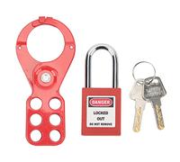 KIMISS Ensemble de Serrures de Consignation et d'étiquetage pour équipement Industriel - Moraillon et Cadenas avec Loto - Solutions de Maintenance Inviolables (Anse de 1,5 po/38 mm)