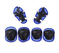 KIMISS Ensemble d'équipement de Protection 7pcs - Casque Réglable, Tampons de Genoux, Tampons de Coude et Plaquettes de Poigne (Rouge)