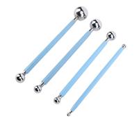 KIMISS Ensemble d'outils de Pointage de Boule, Boule en Alliage et Plastique à Double extrémité 4 Pièces pour l'argile, la Décoration de Gâteaux, l'artisanat