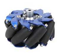 KIMISS Entraînement de Robot Omnidirectionnel, Roue Mecanum de 4 Pouces, Droite en Aluminium avec Rouleaux en Caoutchouc TPU, Pièces de Robot Industriel