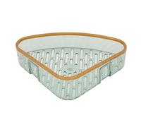 KIMISS Étagère Murale d'angle pour Salle de Bain - Rangement Triangulaire en Acrylique Transparent Vert pour Toilettes et éviers - Gain de Place, Installation sans Perçage