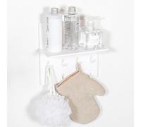 KIMISS Étagères Murales en Panneau perforé Robuste avec Crochets pour Cuisine, Salon, Salle de Bain - Étagère Murale Multifonctionnelle Moderne et élégante (White)