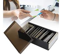KIMISS Étui de Rangement de Cartes de Visite Portable pour le Bureau, Boîte de Rangement de Cartes de Visite de Grande capacité, Support de de Professionnel