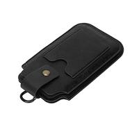 KIMISS Étui de Téléphone Universel en Cuir avec Clamp/Holder de Ceinture Étui de Téléphone en Cuir PU pour Hommes Universel Rétro Sac de Taille Gaine avec Anneau de Clamp/Holder de Taille et (Black)