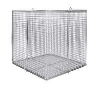 KIMISS Étui du Panier de Stérilisation en Acier Inoxydable avec Poignée - Anti-corrosion, Aseptique, Plusieurs Tailles pour les Fournitures de Laboratoire (200 * 200 * 200mm carré)