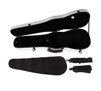KIMISS Étui en Violon en Carbone en Pleine Grande Taille avec Hygromètre et Sangles Réglables - Protection Portable Légère pour 4/4 Violons (White)
