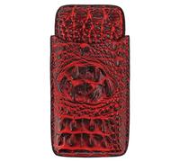 KIMISS Étui Porte-Cigare Portable - Voyage de Cigare en Cuir Soft Touch Fashion Aspect Pouch pour 3 Cigares - Accessoires de et Humidières (66)