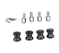 KIMISS Extension de Moyeu de Roue Hexagonale RC 15 Mm pour Chenille SCX10 1/10 - Adaptateur d'entraînement Hexagonal en Laiton pour Améliorer la Traction et la stabilité (Black)