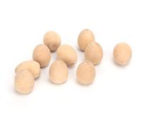 KIMISS Faux d'œufs en Bois pour Décoration de la Ferme à la Maison - 10pcs œufs en Bois Vivant Léger Portable Pas Facile à Casser (Taille Moyenne)