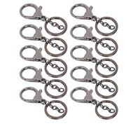 KIMISS Fermoirs Mousquetons Pivotants pour Kit de Fabrication de Porte-clés + 10 Pièces de Placage de Porte-clés, Ne Se Décolore Pas, Boucle de Sac Simple, Crochet de Fermoir Mousqueton + Clips de