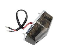 KIMISS Feu arrière de moto, feu arrière de moto LED, feu stop de stationnement, lampe accessoire de moto (fumé)