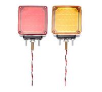 KIMISS Feux Arrière Remorque, Lampes LED Carrées Double Face 60 LED étanches for Remorque, Caravane, Camion, Feu Arrière Signalisation et éclairage