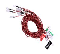 KIMISS Feux de Navigation Rc Feux de Navigation d'avion Rc Plastique 8 LED Kit de Système D'éclairage Simulation Feux Clignotants pour Hélicoptère d'avion Rc