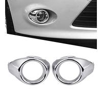 KIMISS Fog Light Cover,Duokon paire de garniture de couvercle de lunette de phare antibrouillard de pare-chocs avant pour Focus 2012-2014 argent
