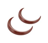 KIMISS Fourchettes à Cheveux Viking, 2 Pièces, épingle à Cheveux en Forme de Lune, Bâton Décoratif Portable en ABS pour le Shopping Quotidien, Cosplay, Bâton en Métal Corbeau (BROWN)