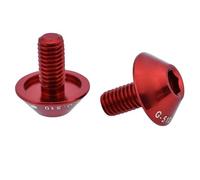 KIMISS G-510 : Jeu de 2 Vis à Boulons en Aluminium M5 X 12 Mm de qualité Supérieure pour Porte-bidons de Vélo et Rotors de Frein à Disque (Rouge)
