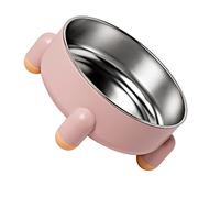 KIMISS Gamelle Surélevée pour Chien avec Base Antidérapante - Bol de Nourriture pour Animaux de Compagnie en Acier Inoxydable de Grande capacité pour Une Utilisation en Intérieur (Pink)