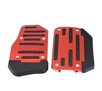 KIMISS Garniture de Pédale Frein voiture Couvre Pédale D'essence,Patins Antidérapants pour Pédale de Frein Automatique et pédale D'accélérateur,Fit AT Modification du véhicule à transmission(Rouge)