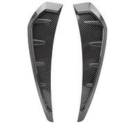 KIMISS Garniture Universelle de Couverture d'aération d'aile de Voiture - 2 Pièces Garniture de Couverture 'aile 'air 'aile 'aile Noir Motif de Carbone Panneau en Caoutchouc PU - 'aération