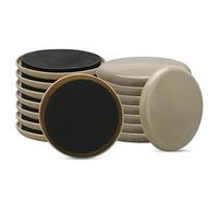 KIMISS Glissières de Meubles Rondes de 3.5 Pouces, 16 Pièces, pour Un Déplacement Facile sur Les Sols Durs et en Béton-Plus de Tension Lors du Déplacement d'objets Lourds (Brown)