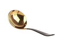 KIMISS Gold Ladle Household 304 Cuisine en Acier Inoxydable Round Cuillère Cuillère de Soupe Table Vole des Outils de Cuisine - Soupe Parfaite, Bouillon et Desserts