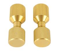 KIMISS Goupille de à Double Trou en Aluminium, 2 Pièces de 1 à 1 8 Pouces, Ensemble de Broches à Double Trou pour Brides de 0,5 à 14 Pouces de 150 LB, Dorées avec Filetage M12 de