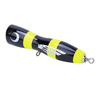 KIMISS Grand Leurre Artificiel en Bois pour Poisson à Popper - Appât de Pêche en Surface pour la Pêche en Mer - Appât de Simulation pour Carangue Géante, Thon et Plus - Disponible en 3 Couleurs