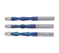 KIMISS Guide de Gabarit Outil de Fraisage pour le Travail du Bois - 3 Fraises vers le Bas en Carbure cémenté, Tige 1/4, Mèche de Routeur à Garniture Affleurante - Ensemble d'embouts de Garniture